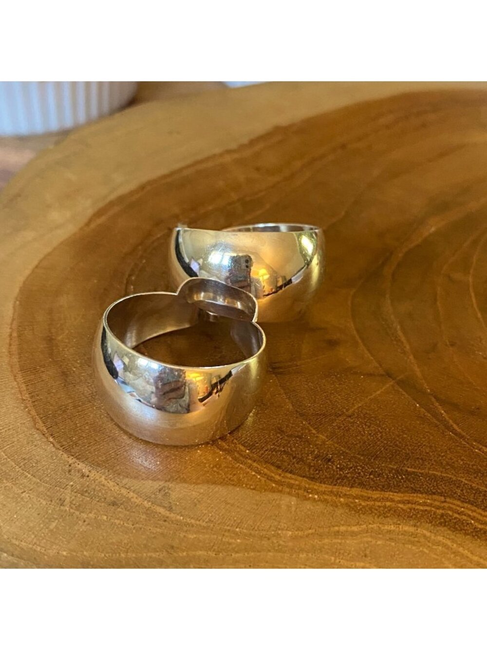 RETIRED James Avery Wide Half Hoop Ear Post Earrings, Sterling Silver